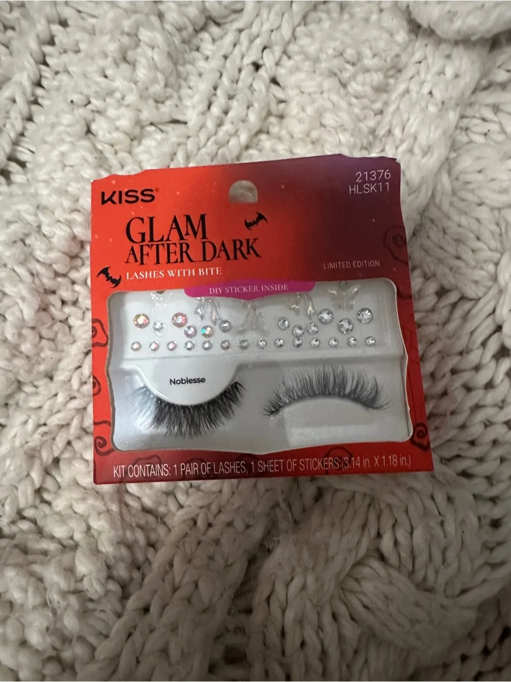 KISS Glam After Dark False Eyelashes with Rhinestone Stickers